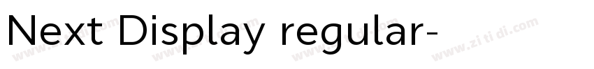 Next Display regular字体转换